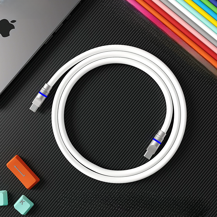 Silicone LED Neon Ambient Soft Glow Charging Lightning cables for Apple Devices