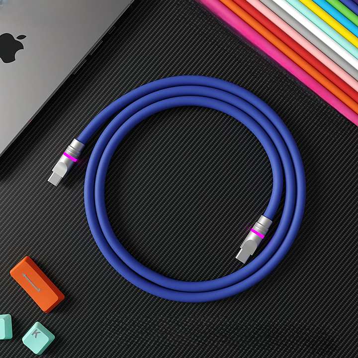 Silicone LED Neon Ambient Soft Glow Charging Lightning cables for Apple Devices