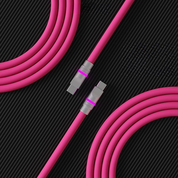 Silicone LED Neon Ambient Soft Glow Charging cables for Mobile Devices (Universal Type C)