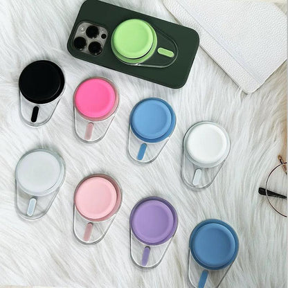 Oval Magnetic Silicone Phone Grip For iPhone