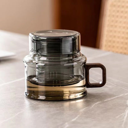 Tinted Borosilicate Glass mini Green Tea pot with Diffuser - 400ml
