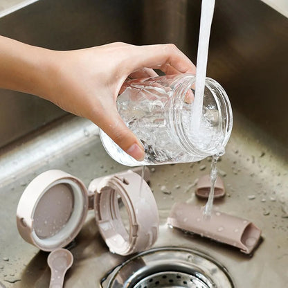 Multi-Functional Dual Dispensing Jar With Spoon