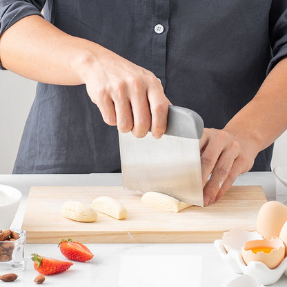 DoughMate™ Dough scraper and cutter that makes dough handling smooth, quick, and mess-free