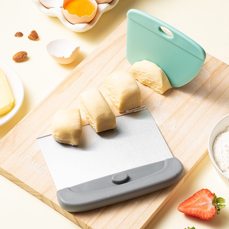 DoughMate™ Dough scraper and cutter that makes dough handling smooth, quick, and mess-free