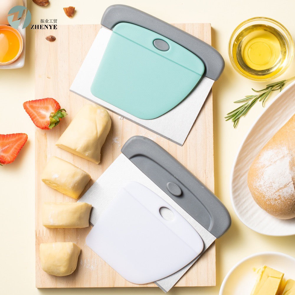 DoughMate™ Dough scraper and cutter that makes dough handling smooth, quick, and mess-free