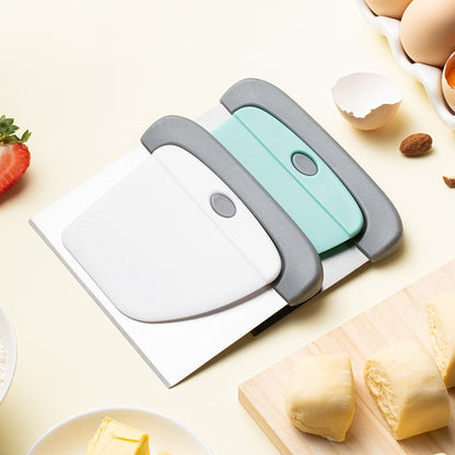 DoughMate™ Dough scraper and cutter that makes dough handling smooth, quick, and mess-free