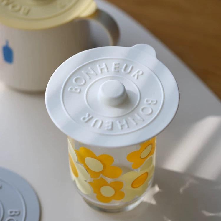BONHEUR Silicone Suction Glass Cover