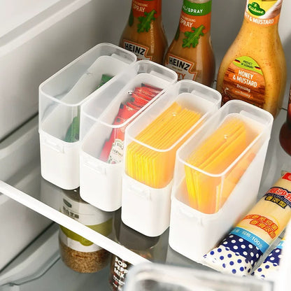 Kitchen Small Item Storage Box Cheese Slice Storage Container (Set of 2)