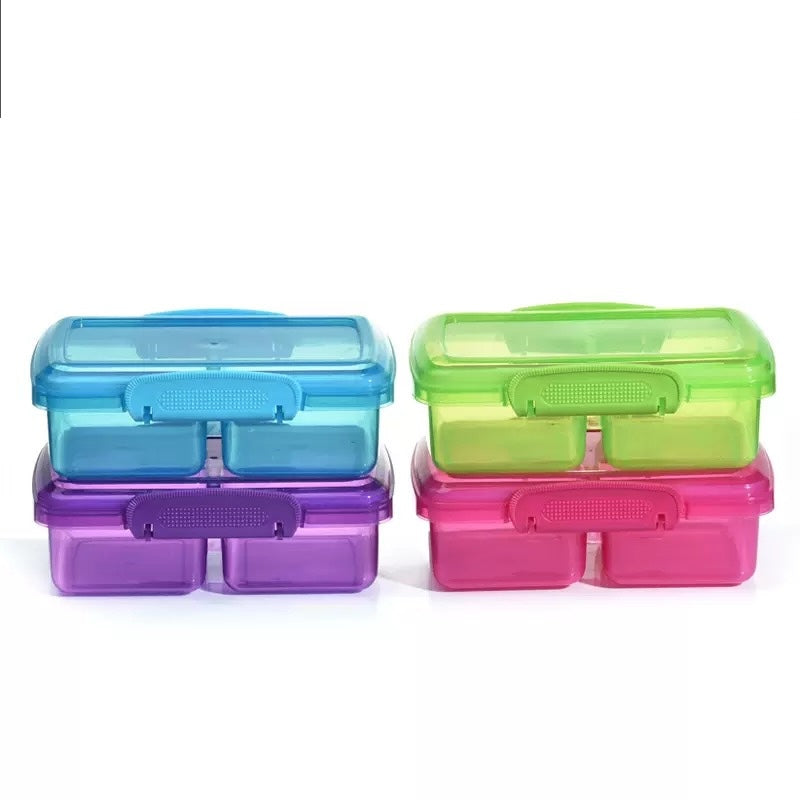 MealMate™  Duo Lock Divided Lunch Box Set with Secure Lock Lid | BPA-Free Reusable Food Storage Container for Office, School & Travel