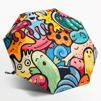 Sea World Grafitti Printed Autofold All Season Umbrella