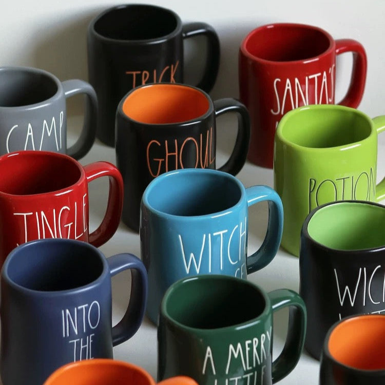 RAE DUNN Artisan Collection Hand-Lettered Ceramic Mugs With Personality And Perfect Comfort.
