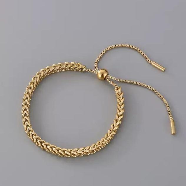Selina Minimalist Adjustable Cinch Gold Plated Bracelet