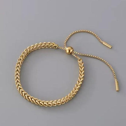 Selina Minimalist Adjustable Cinch Gold Plated Bracelet