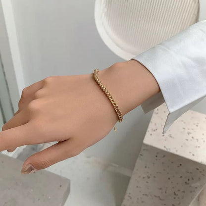 Selina Minimalist Adjustable Cinch Gold Plated Bracelet