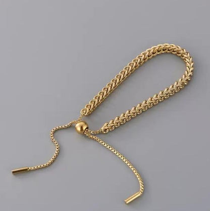 Selina Minimalist Adjustable Cinch Gold Plated Bracelet