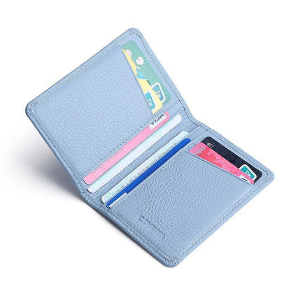 CardNest™ Unisex Slim Leather Card Wallet  | Compact Minimalist Multi-Card Holder | Soft Flexible Pocket Wallet