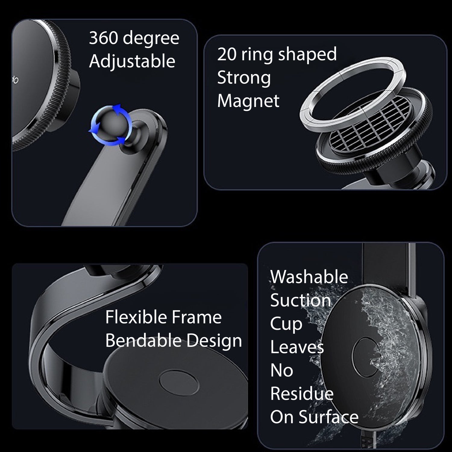 Strong  Magnet Flexible Car Mobile Phone Holder