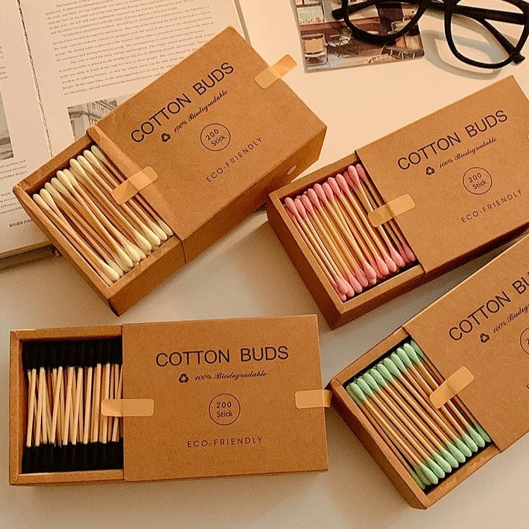 Premium Cotton Buds 100% Bio Degradable (Pack of 200)