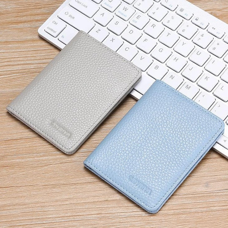CardNest™ Unisex Slim Leather Card Wallet  | Compact Minimalist Multi-Card Holder | Soft Flexible Pocket Wallet