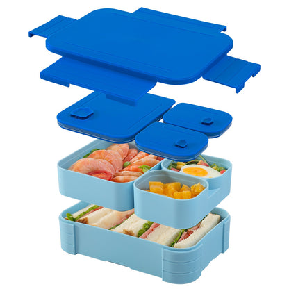LunchNest™  Removable 4 in 1 Leakproof Compartment - 1100 ML Bento Lunch Box | Compact BPA Free, Leak-Proof, Microwave & Dishwasher Safe Tiffin for Office Use