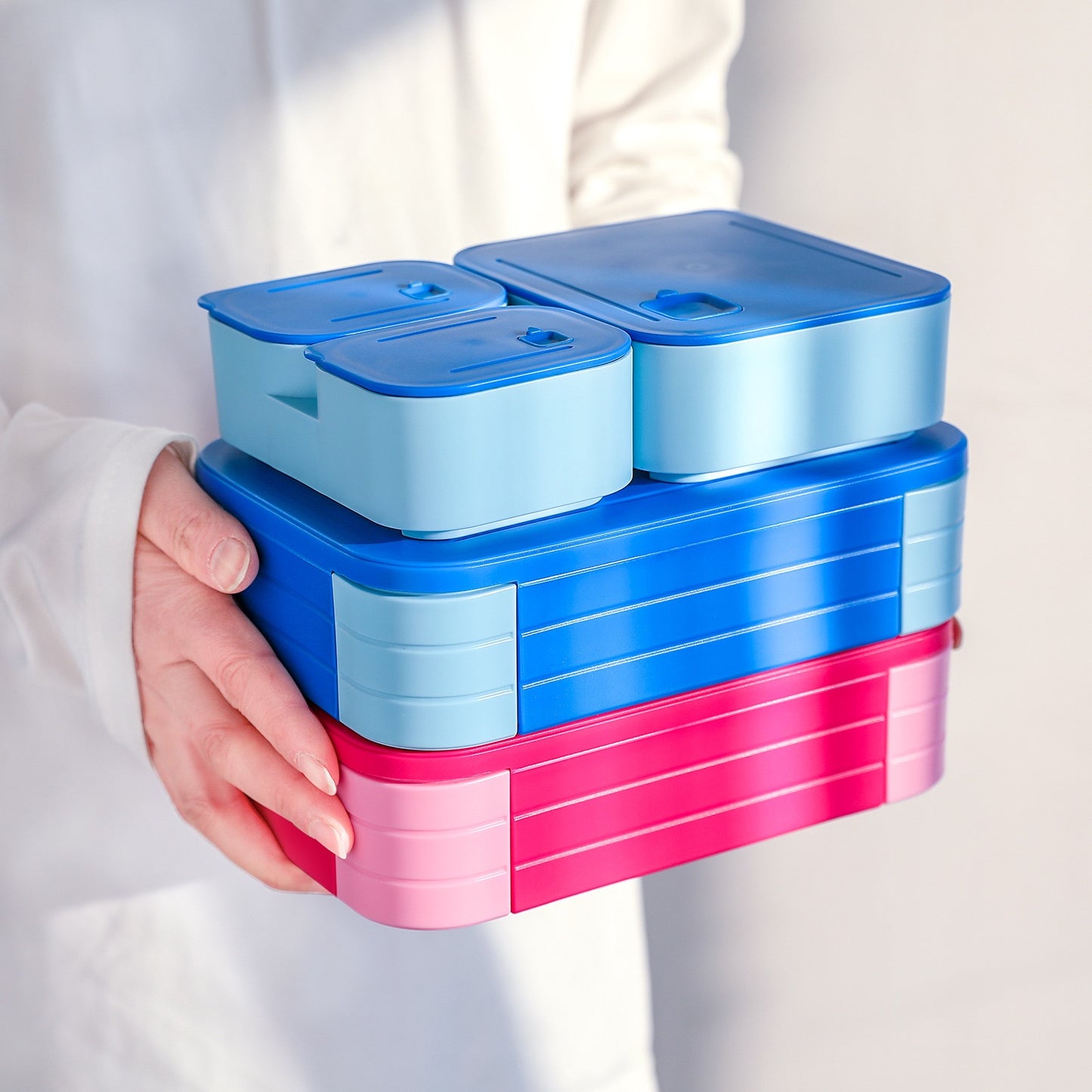 LunchNest™  Removable 4 in 1 Leakproof Compartment - 1100 ML Bento Lunch Box | Compact BPA Free, Leak-Proof, Microwave & Dishwasher Safe Tiffin for Office Use