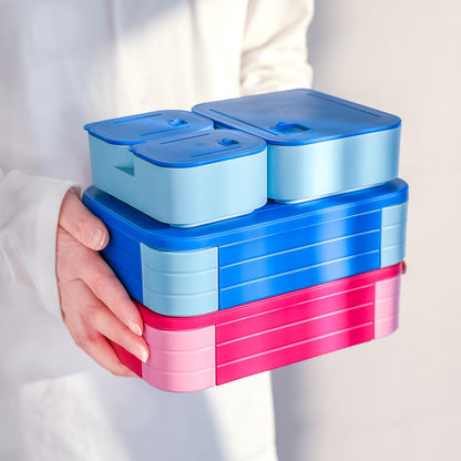 LunchNest™  Removable 4 in 1 Leakproof Compartment - 1100 ML Bento Lunch Box | Compact BPA Free, Leak-Proof, Microwave & Dishwasher Safe Tiffin for Office Use