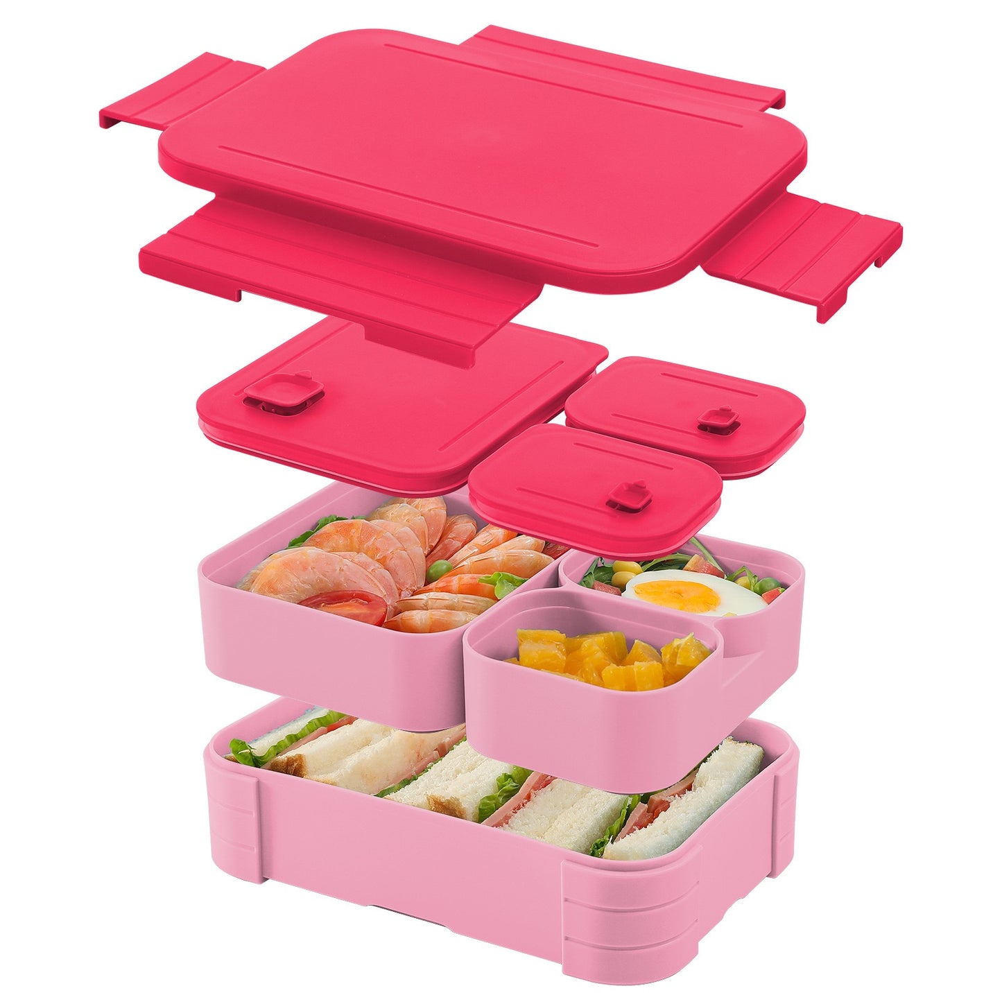 LunchNest™  Removable 4 in 1 Leakproof Compartment - 1100 ML Bento Lunch Box | Compact BPA Free, Leak-Proof, Microwave & Dishwasher Safe Tiffin for Office Use