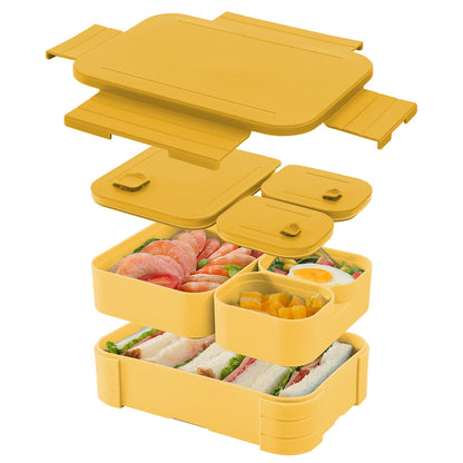 LunchNest™  Removable 4 in 1 Leakproof Compartment - 1100 ML Bento Lunch Box | Compact BPA Free, Leak-Proof, Microwave & Dishwasher Safe Tiffin for Office Use