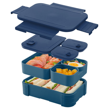 LunchNest™  Removable 4 in 1 Leakproof Compartment - 1100 ML Bento Lunch Box | Compact BPA Free, Leak-Proof, Microwave & Dishwasher Safe Tiffin for Office Use