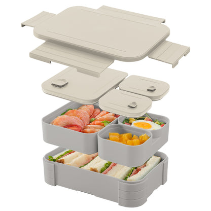 LunchNest™  Removable 4 in 1 Leakproof Compartment - 1100 ML Bento Lunch Box | Compact BPA Free, Leak-Proof, Microwave & Dishwasher Safe Tiffin for Office Use