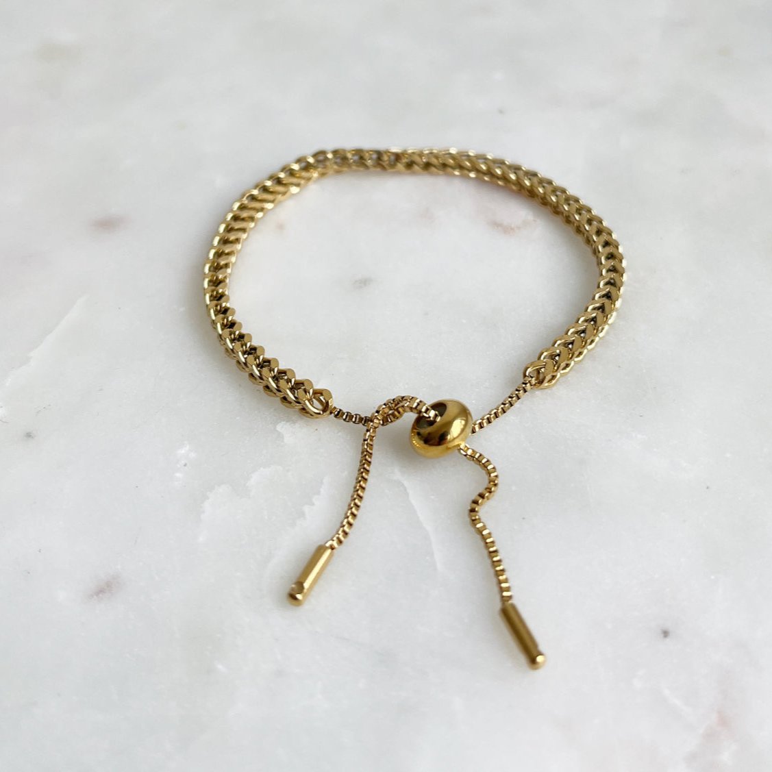 Selina Minimalist Adjustable Cinch Gold Plated Bracelet