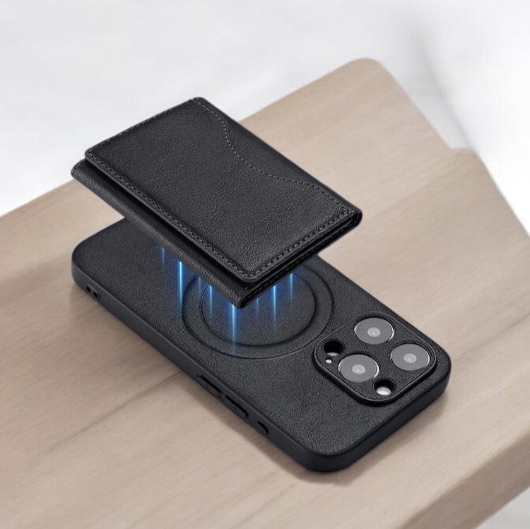 Tri-fold Magnetic (MagSafe) PU Wallet Card Holder for iPhone 15/14/13/12 Series