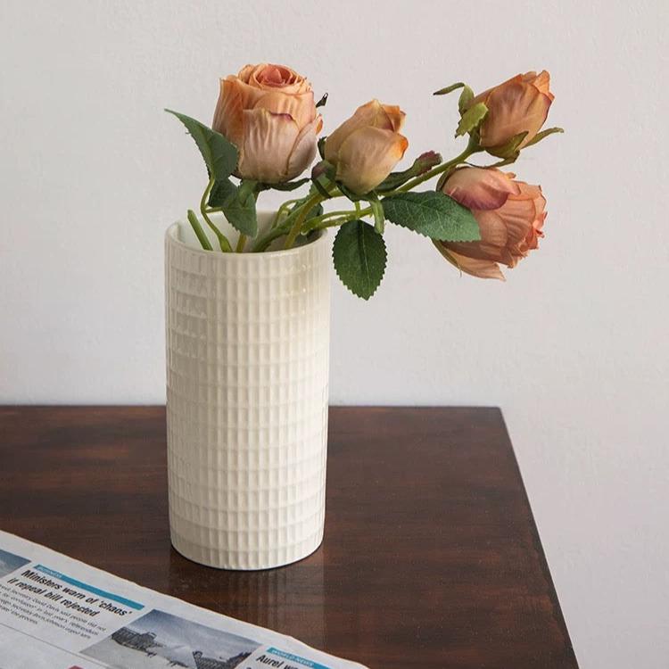 Lucia Textured Italian Glazed Ceramic Cutlery Holder / Vase