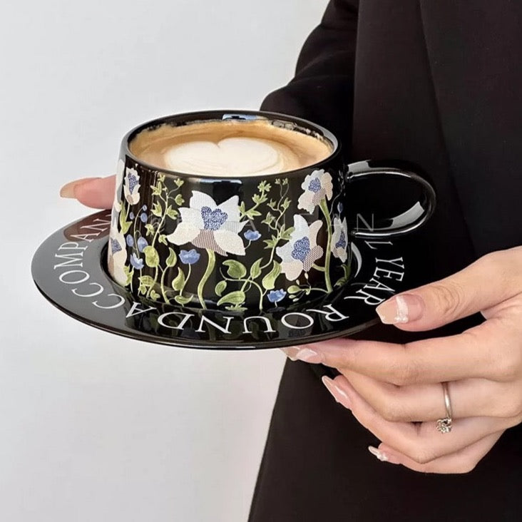 Vintage Floral Cup Saucer Set
