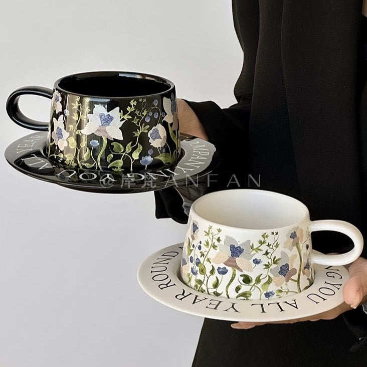 Vintage Floral Cup Saucer Set