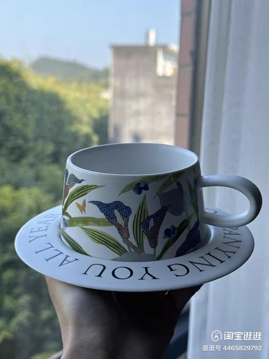 Vintage Floral Cup Saucer Set