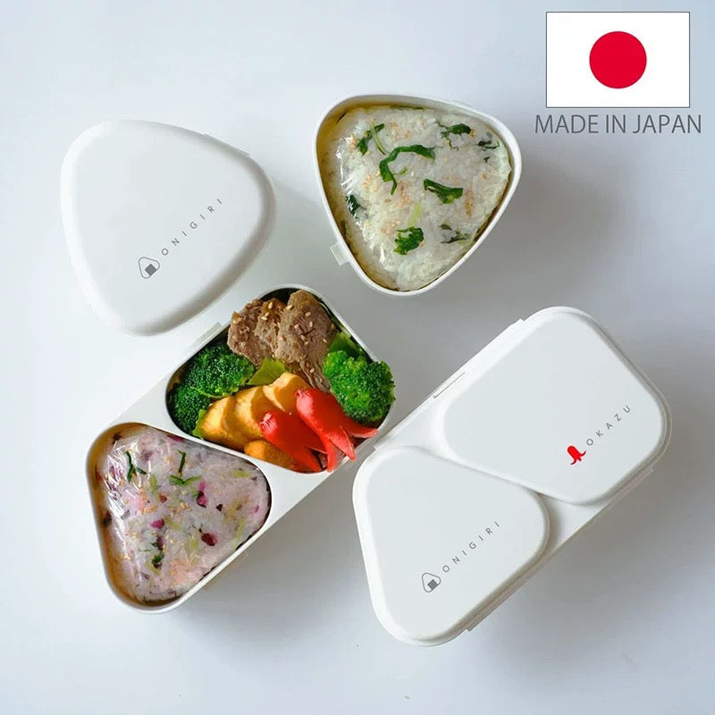 OSK Onigiri Okazu Rice Ball Lunch Case  Set with Pressed Mould