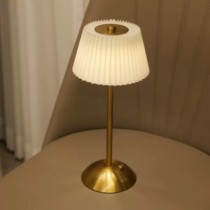 Rechargeable LED Pleated Table Lamp for creating a warm and cozy environment