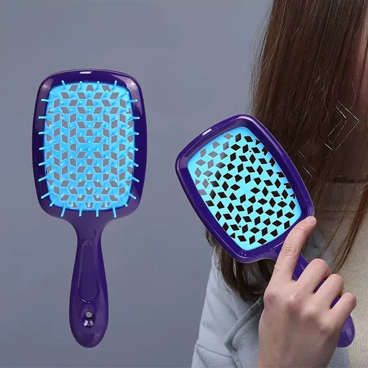Vented Detangle Hair Brush for Curly  Hair  Supports Hair Damage Reduction