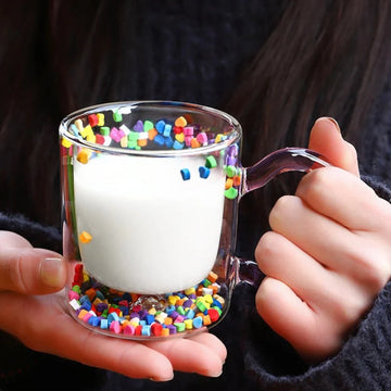 Insulated Double-walled Mug with colorful beads