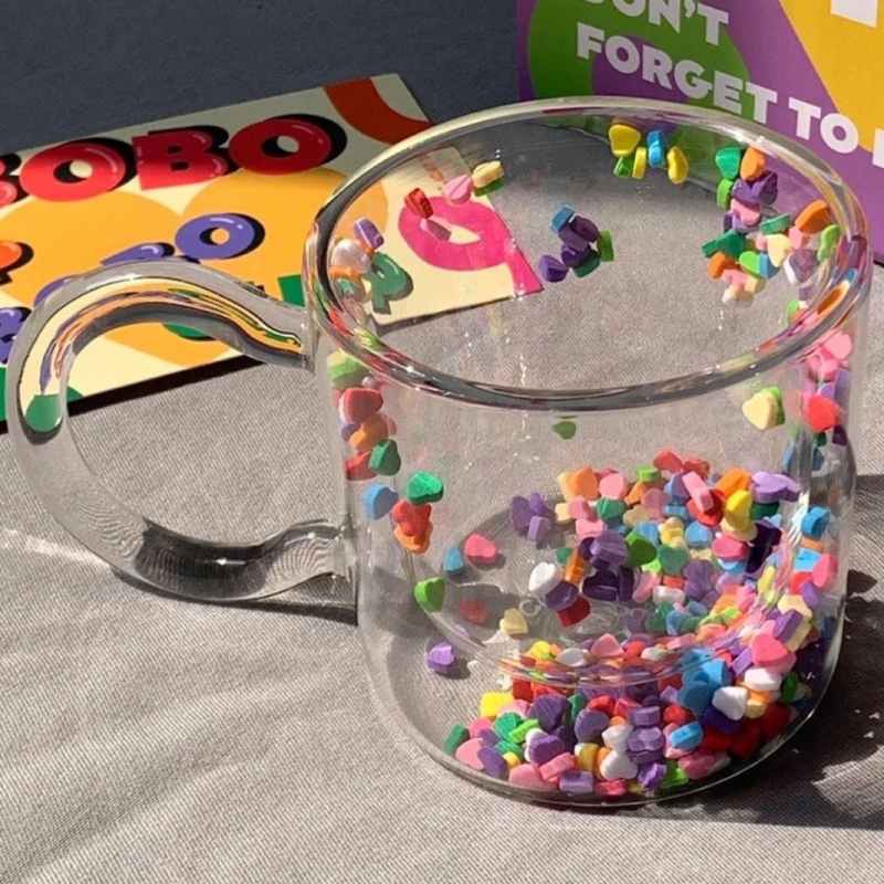 Insulated Double-walled Mug with colorful beads