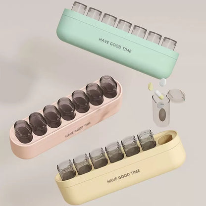 MediVault™ 7-Pod Travel Medicine Organiser with a Seperate Bottom Compartment