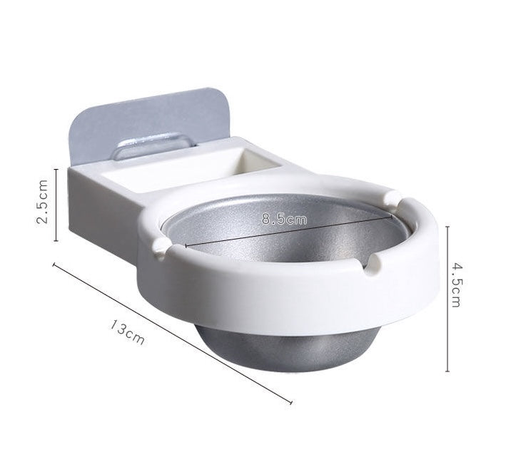 Wall Mounted Stick-on Removable Cigarette Ashtray Storage Rack for Toilet
