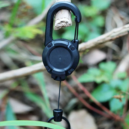 Anti Theft Heavy Duty Retractable Cord Keychain Carabiner Badge Clip
