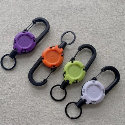 Anti Theft Heavy Duty Retractable Cord Keychain Carabiner Badge Clip