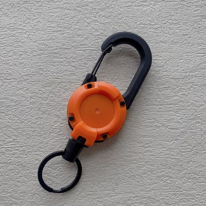 Anti Theft Heavy Duty Retractable Cord Keychain Carabiner Badge Clip