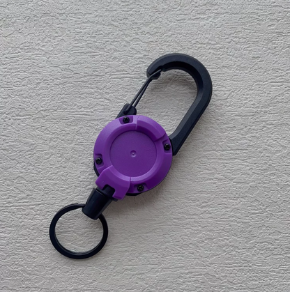 Anti Theft Heavy Duty Retractable Cord Keychain Carabiner Badge Clip