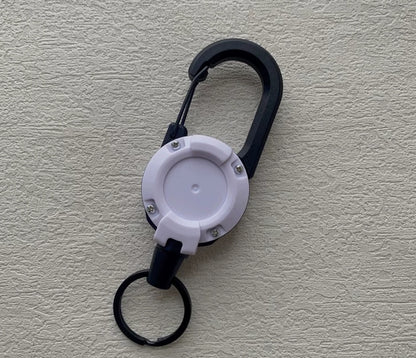 Anti Theft Heavy Duty Retractable Cord Keychain Carabiner Badge Clip