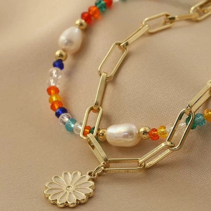 Double Layer Flower Bracelet