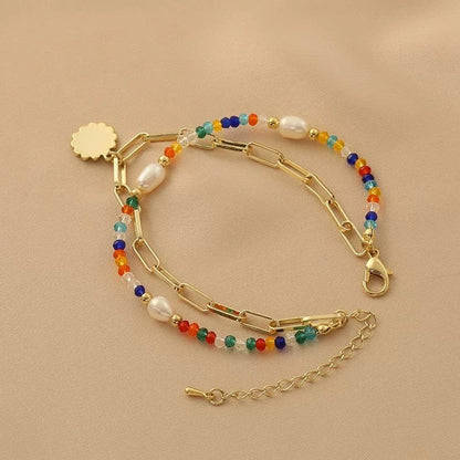 Double Layer Flower Bracelet